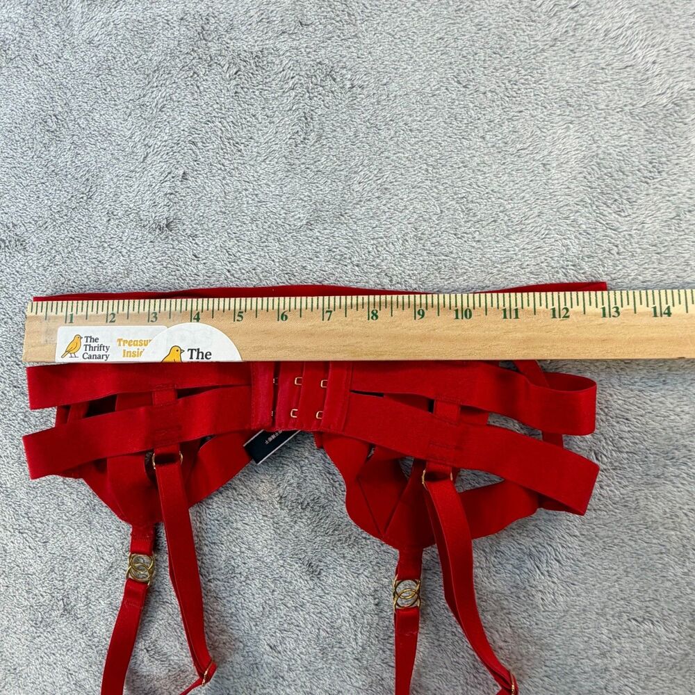 Victoria’s Secret Bra 34C Red Strappy Cage Underwire Cutout - Picture 4 of 7